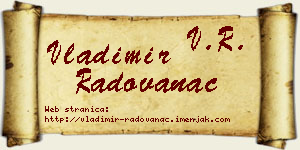 Vladimir Radovanac vizit kartica